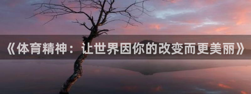 斗体育竞猜app官方下载：《体育精神：让世界因你的改变而更美丽》